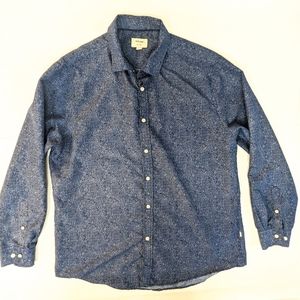 Julian & Mark Floral Blue Longsleeve Button Down Shirt  XL  [ 32]